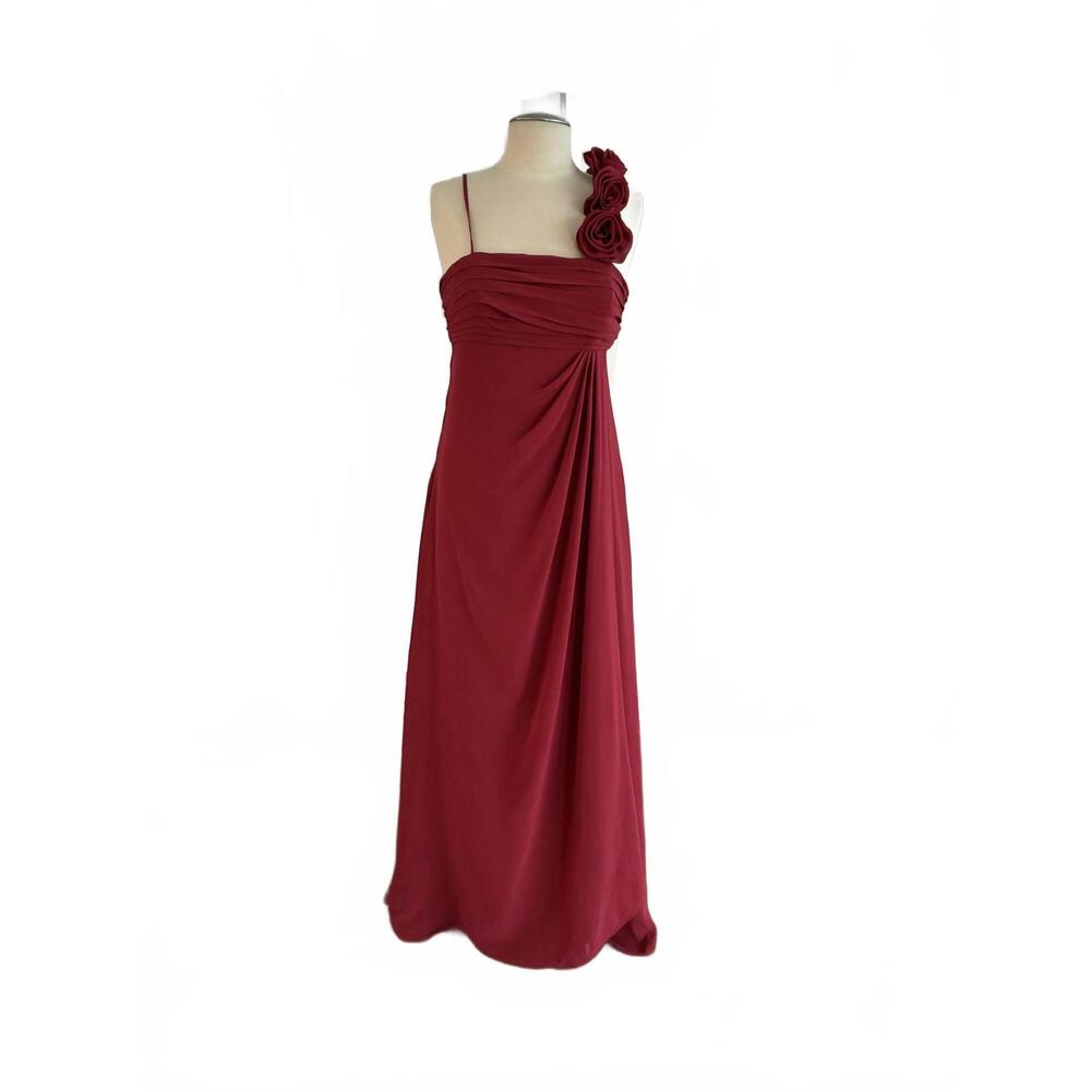 NEW BARI JAY women's floor-length formal gown in red